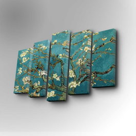 Wallity Cuadro Decorativo en Lienzo 5 Piezas 5PUC-012 Multicolor